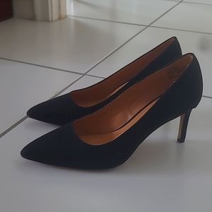 J. Crew black suede pumps